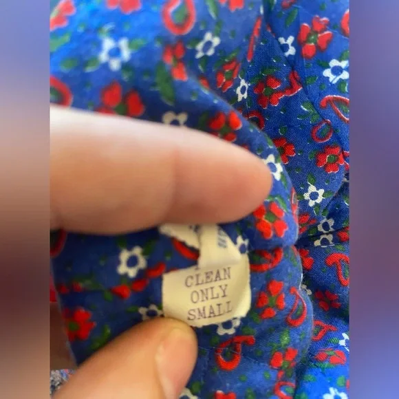 Vintage Skandia Norwegian Style Blue Red White Pom Pom Kids Beanie 70s 80s - Picture 8 of 9